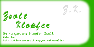 zsolt klopfer business card